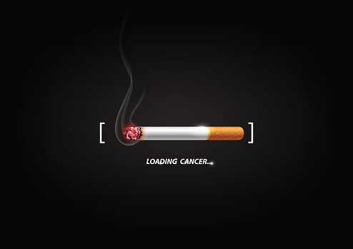 smoke from cigerette causing cancer