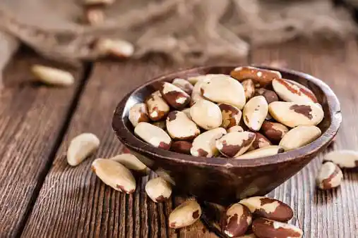 brazil nuts in a bowl